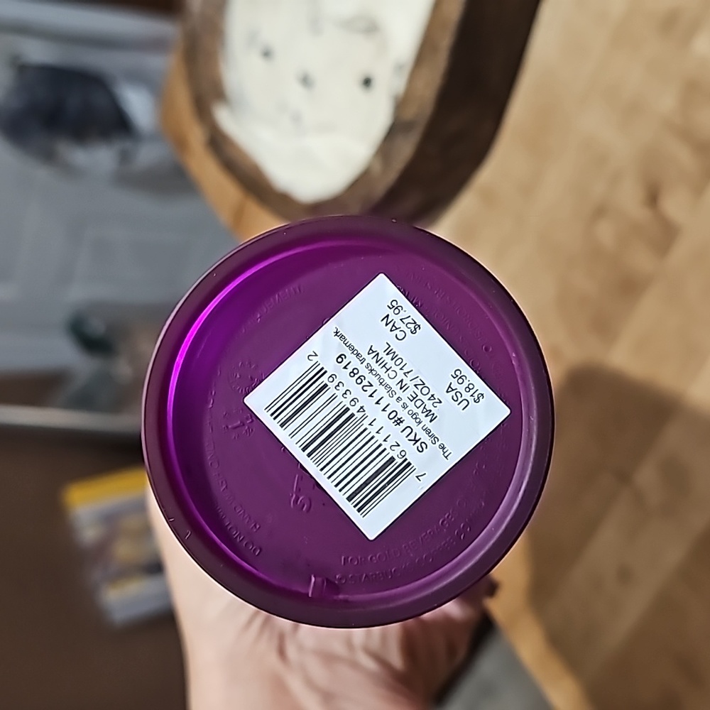 Purple soft touch starbucks tumbler - Picture 5 of 8